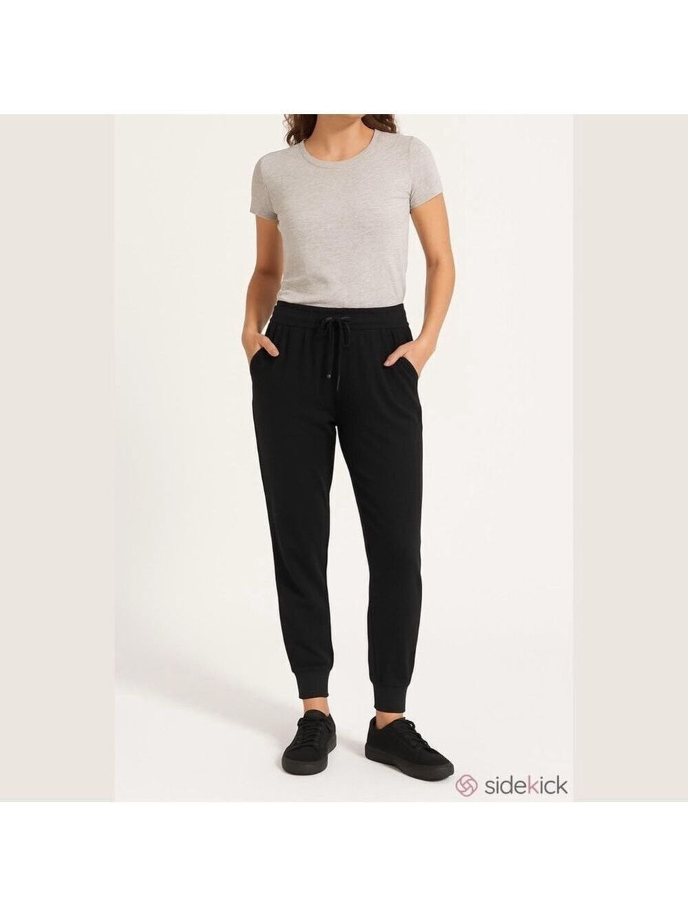 Women's Philosophy Republic Clothing Black Modal Blend Joggers Size L NWT